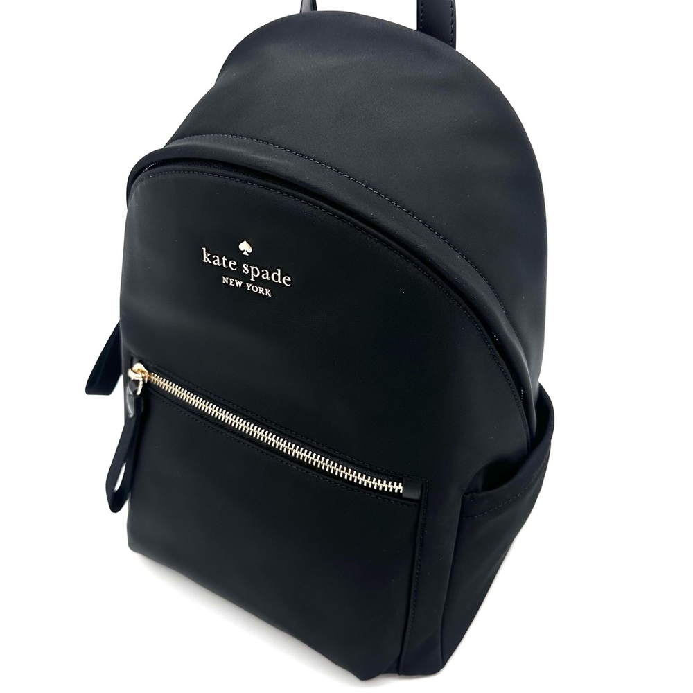 Kate Spade Chelsea Nylon Medium Backpack Black/Gold (NWT) - Picture 10 of 14